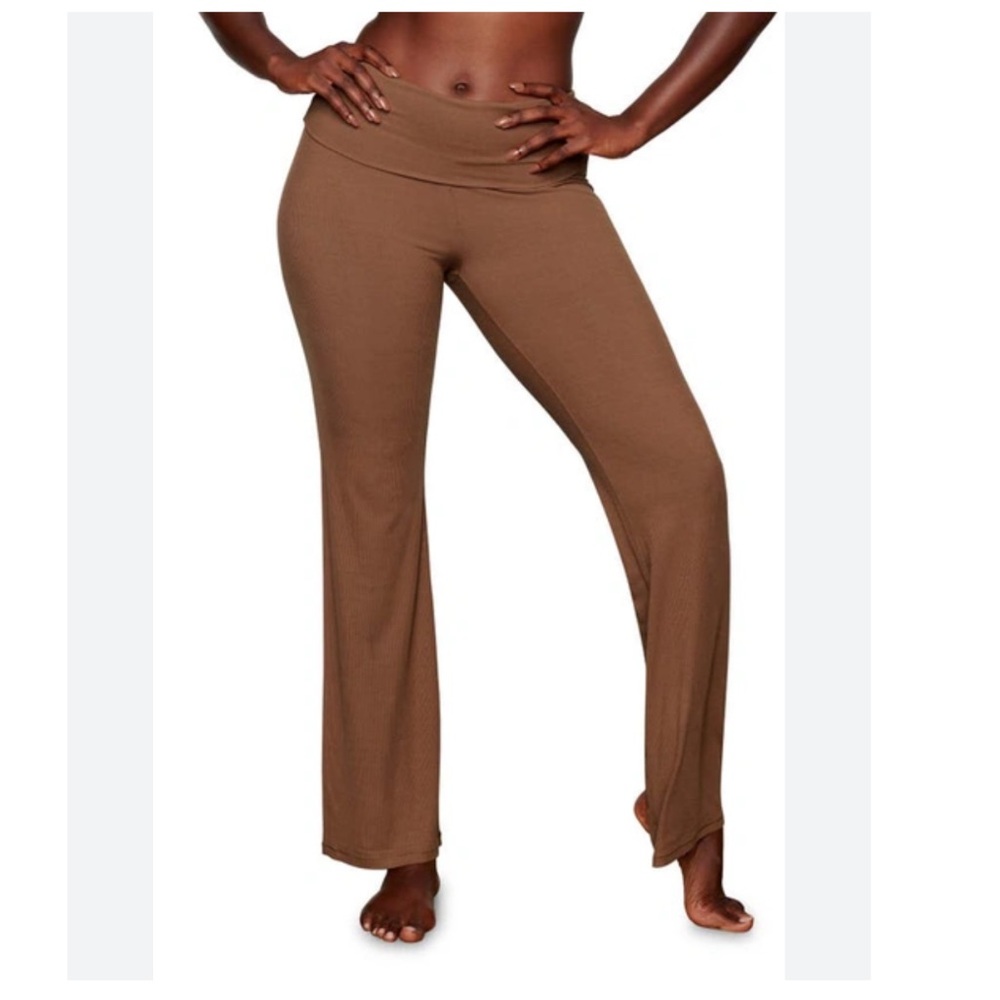 SKIMS foldover lounge pants size XL wood color